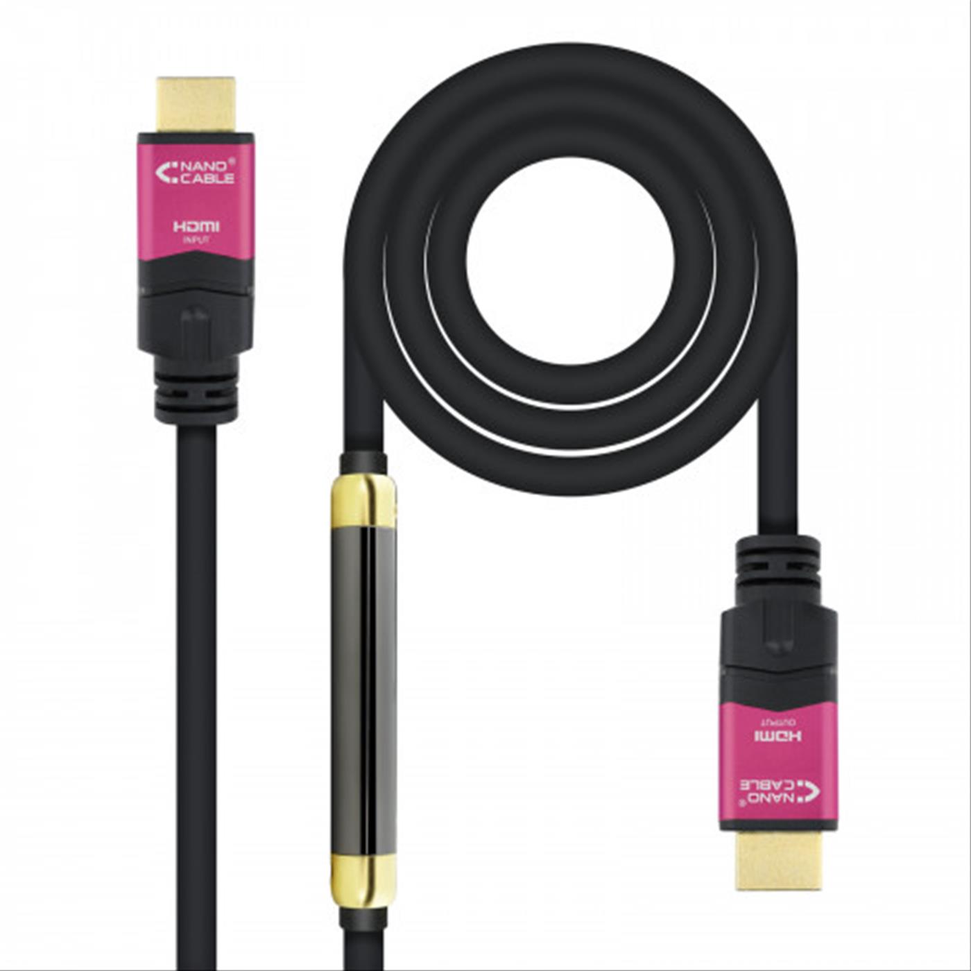 Cable Hdmi V2 0 4k 60hz Alta Velocidadhec Repetidor Aa Am 30m Nanocable